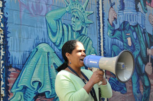 Hispanic activists get ready to demand immigration reform from President Obama - AP Photo/Diego Graglia.