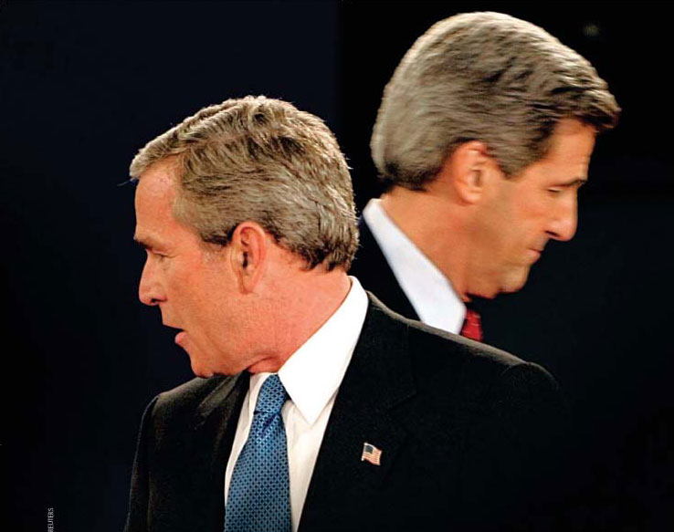 George W. Bush derrotaría al demócrata John Kerry en las elecciones de 2004.