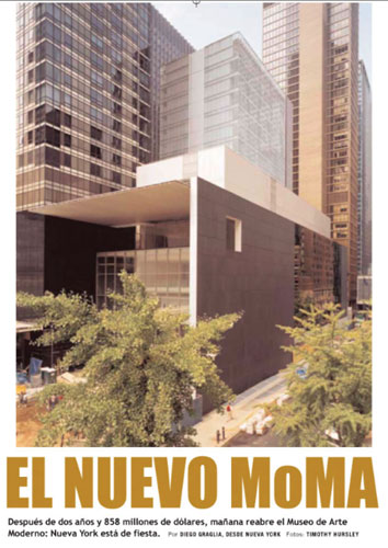 La reapertura del MoMA en revista Caras (Chile).